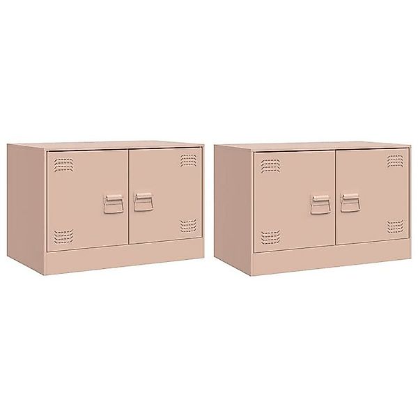 vidaXL TV-Schrank TV-Schränke 2 Stk. Rosa 67x39x44 cm Stahl günstig online kaufen