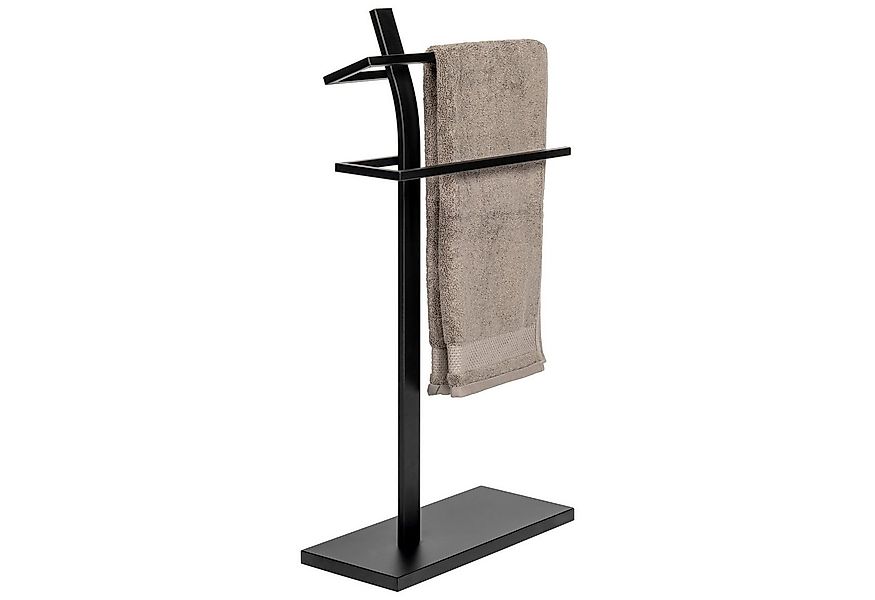 eluno Handtuchständer Stand-Handtuchhalter, aus Metall, schwarz günstig online kaufen