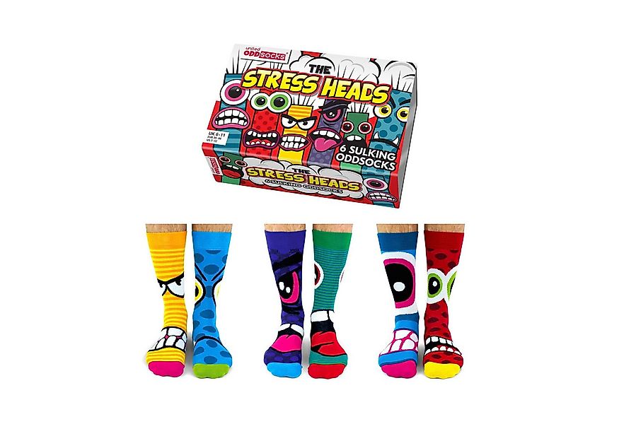 United Oddsocks Freizeitsocken Stress Heads Oddsocks Socken in 39-46 im 6er günstig online kaufen