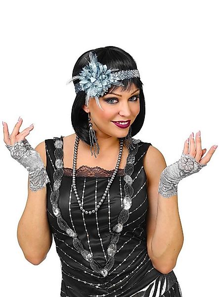 Widdmann Ohrring und Ketten Set 20er Charleston Set Flapper - Kostüm Schmuc günstig online kaufen