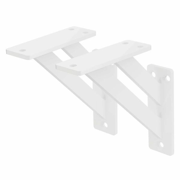 ML-Design 2 Stück Regalhalterung 12x12 cm Weiß Aluminium Schwebende Regalwi günstig online kaufen