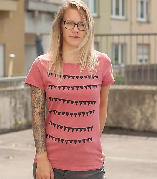 Wimpel - Fair Wear Frauen T-shirt - Heather Cranberry günstig online kaufen