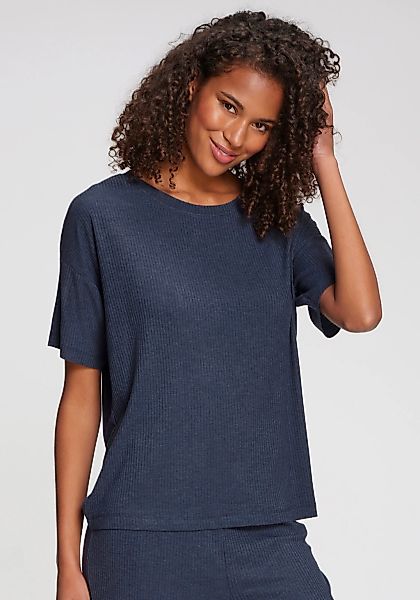 s.Oliver Pyjamaoberteil Aus weicher Rippqualität günstig online kaufen