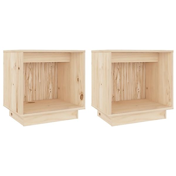 vidaXL Nachttische 2 Stk 40x30x40 cm Massivholz Kiefer Modell 1 günstig online kaufen