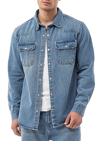 RedBridge Jeanshemd by Spruce - Denim-Hemd mit Druckknöpfen – Regular Fit, günstig online kaufen