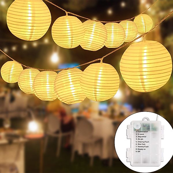 Salcar LED-Lichterkette LED-Lichterkette Lampion Batterie Lichterkette Late günstig online kaufen