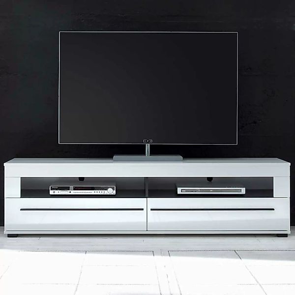 TV Lowboard in Hochglanz Weiß 180 cm günstig online kaufen