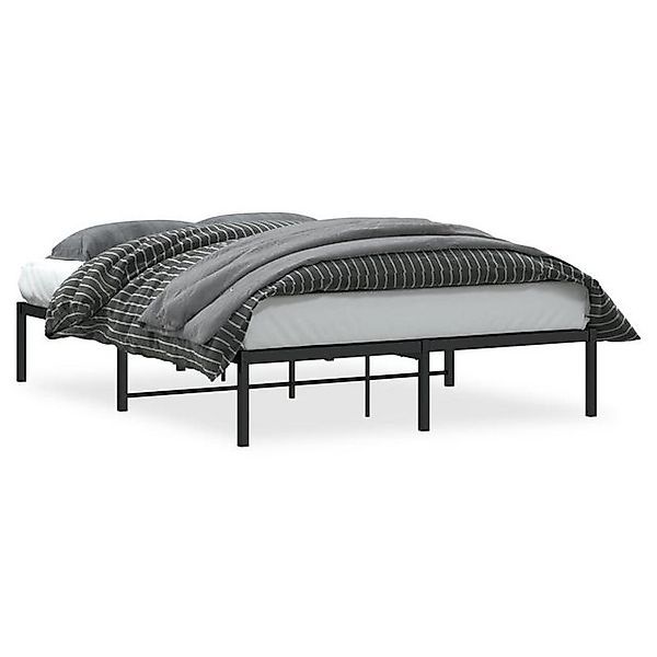 furnicato Bettgestell Metall Schwarz 140x200 cm (1-tlg) günstig online kaufen