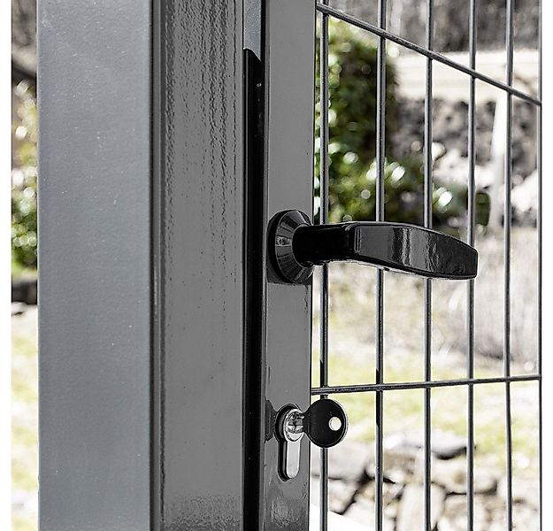 V2Aox Gartentor Gartentor Gartentür Zauntür Zauntor Pforte Anthrazit 120cm günstig online kaufen
