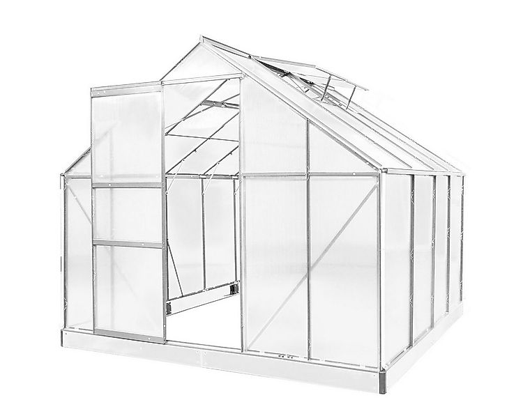BRAST Gewächshaus ALU mit Fundament rostfrei 250x250x205cm TÜV geprüft, BxT günstig online kaufen