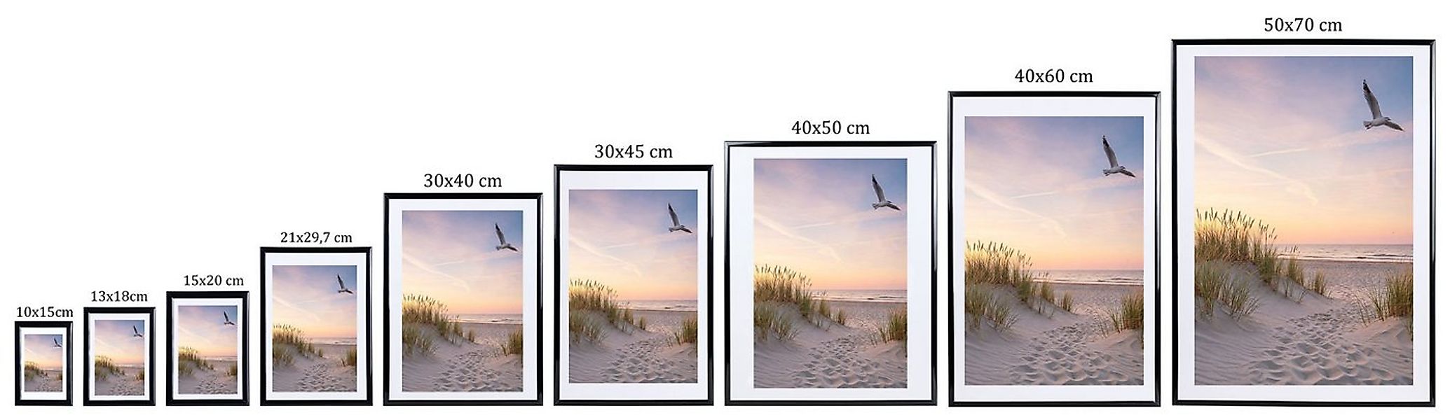 IDEAL TREND Bilderrahmen 3er 5er 10er Set Bilderrahmen Fotorahmen aus Kunst günstig online kaufen