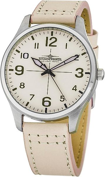 Thunderbirds Quarzuhr Damenuhr TB5000-05 – 40 mm Edelstahlgehäuse, beiges Z günstig online kaufen