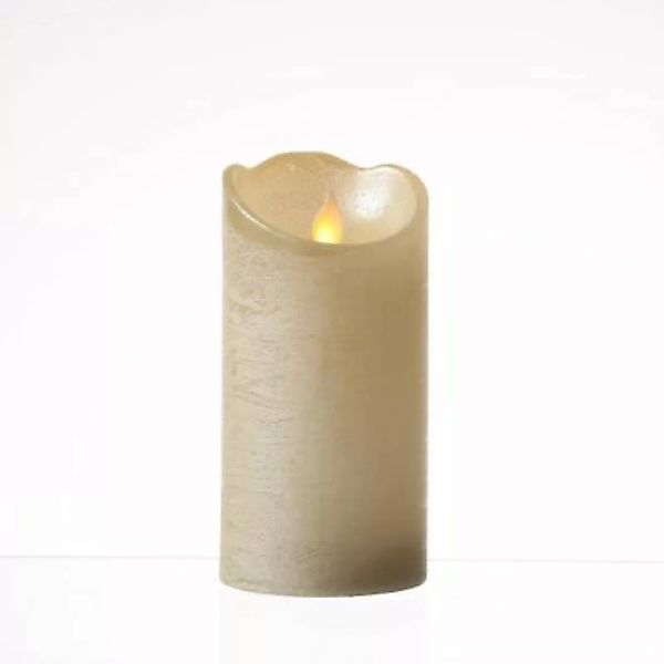 MARELIDA LED Kerze Twinkle Echtwachs bewegte Flamme D: 7,5cm H: 15cm creme günstig online kaufen