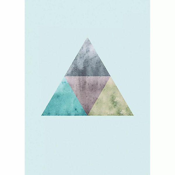 Komar Bild »Triangles Top Blue«, Formen-Kunst, (1 St.), Wandbild zur Dekora günstig online kaufen