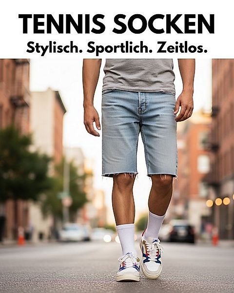 sockenkauf24 Tennissocken Herren Sportsocken Premium Retro Crew Socken mit günstig online kaufen