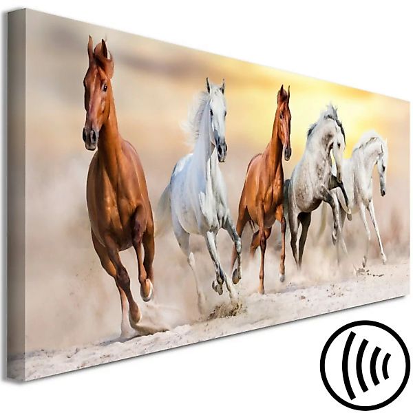 Wandbild Flock of Horses (1 Part) Narrow XXL günstig online kaufen