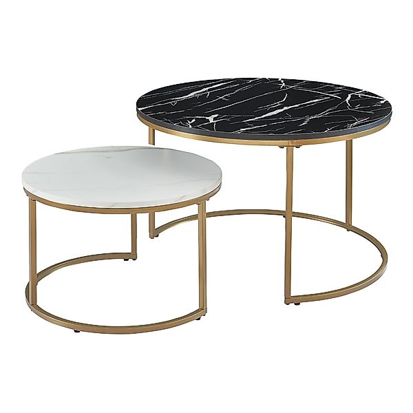 en.casa Couchtisch, »Christchurch« 2er Set rund günstig online kaufen