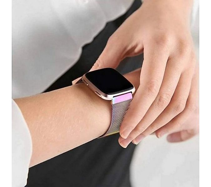 SmartUP Smartwatch-Armband Milanese Armband für Fitbit Versa 2 / Versa - Pi günstig online kaufen