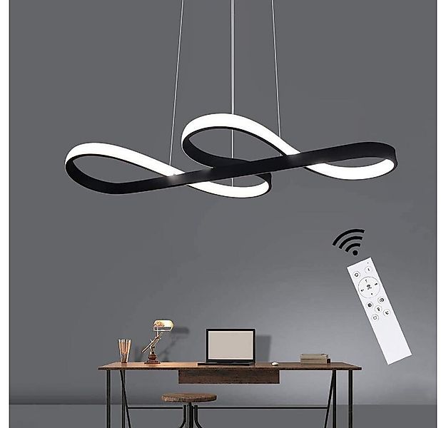 ZMH Pendelleuchte LED Esstisch Schwarz/Weiß Hängeleuchte Modern 47W Dimmbar günstig online kaufen