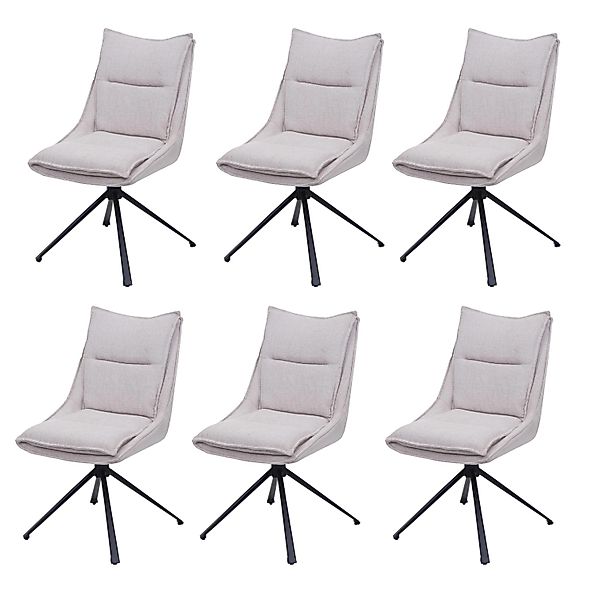 MCW Esszimmerstuhl N71 6er-Set Creme-Beige günstig online kaufen
