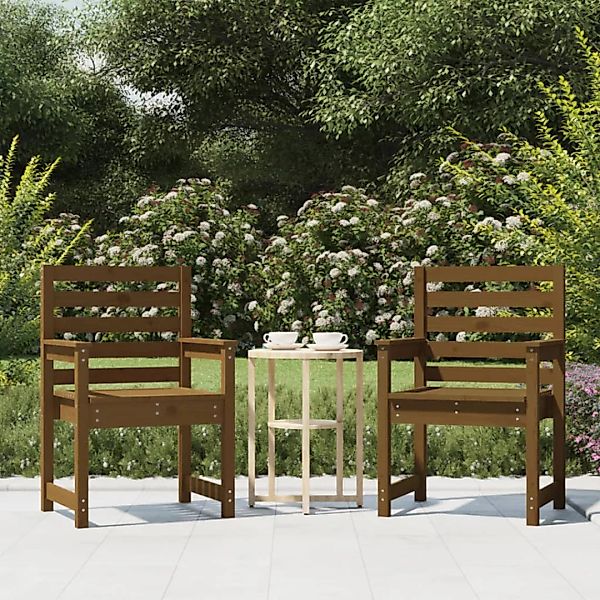 Vidaxl Gartenstühle 2 Stk. Honigbraun 60x48x91 Cm Massivholz Kiefer günstig online kaufen