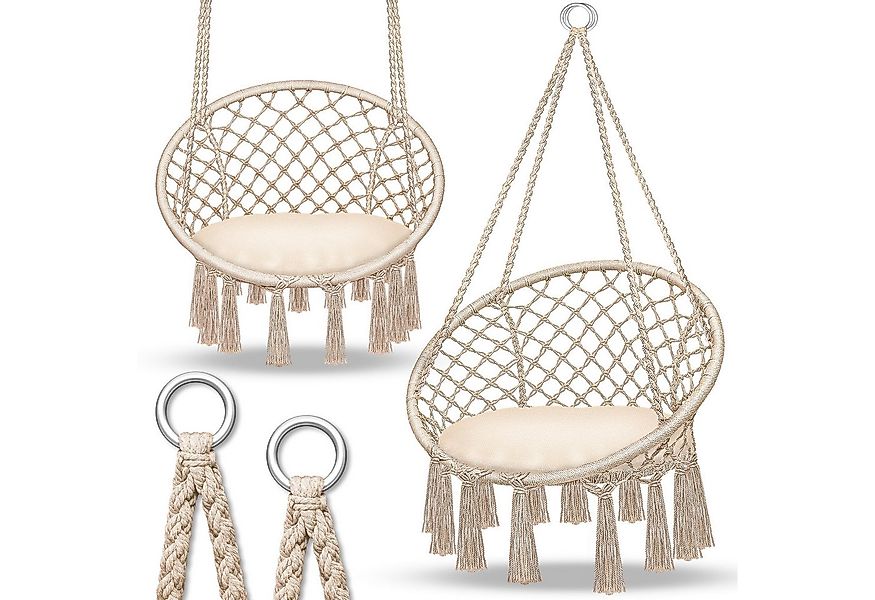 tillvex Hängesessel tillvex® Hängesessel Hängestuhl Hängeschaukel Hängekorb günstig online kaufen