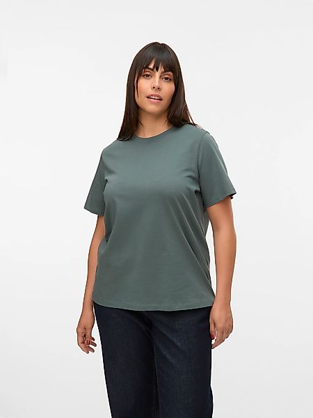 Vero Moda Curve Kurzarmshirt "VMPAULINA SS T-SHIRT GA JRS NOOS CUR" Baumwol günstig online kaufen
