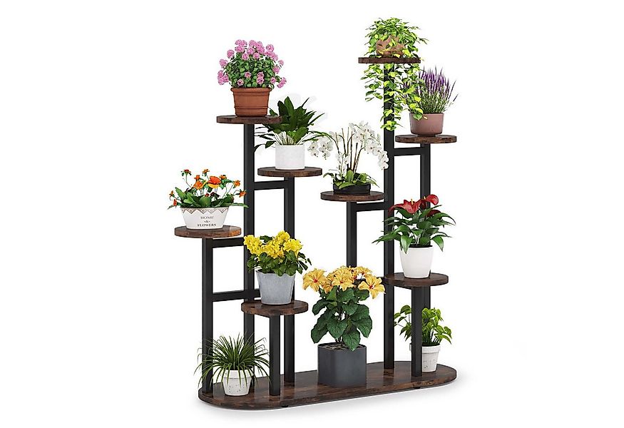 Tribesigns Blumenständer 5-stufiger Metall-Pflanzenständer, mit 8 Ablagen, günstig online kaufen