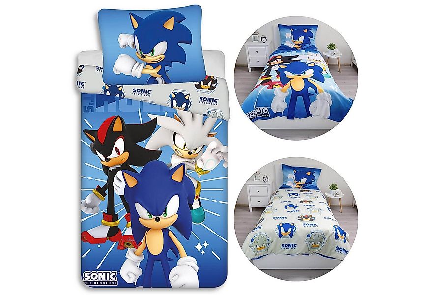 Sarcia.eu Kinderbettwäsche SONIC Kinderbettwäsche blau/grau beidseitig, 140 günstig online kaufen