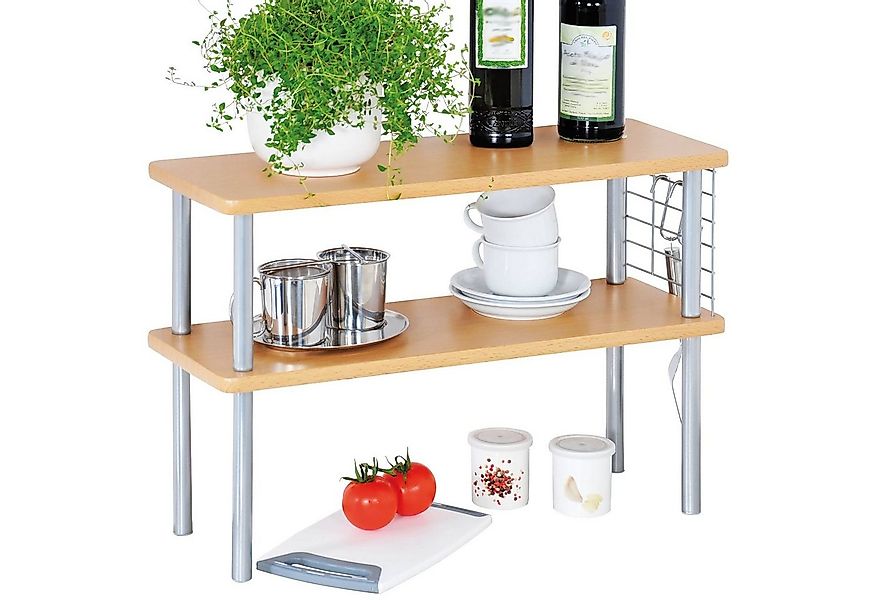 Kesper Küchenregal Küchenregal auf Arbeitsplatte, 2 Ebenen, Buchenholz, Kes günstig online kaufen