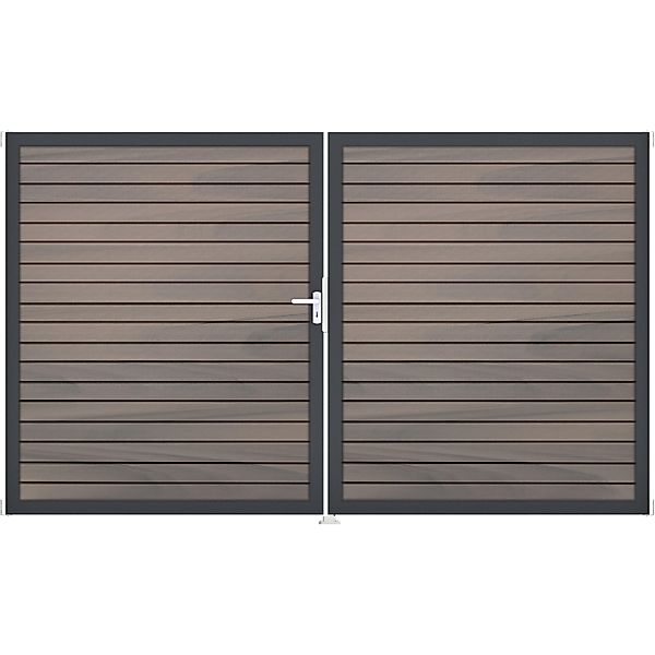 GroJa Steckzaun-Tor Solid-Rhombus 2-flg. DB703 DIN Links Bi-Color Co-Extrud günstig online kaufen