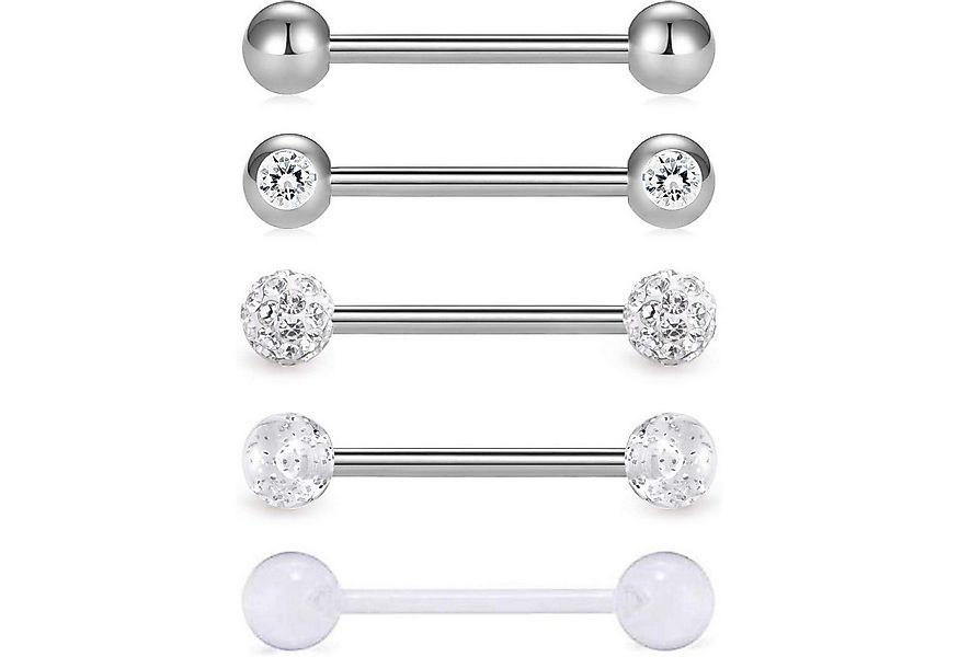 vcmart Piercing-Set Zungenpiercing Set 14G 16mm Barbell Chirurgenstahl Kuns günstig online kaufen