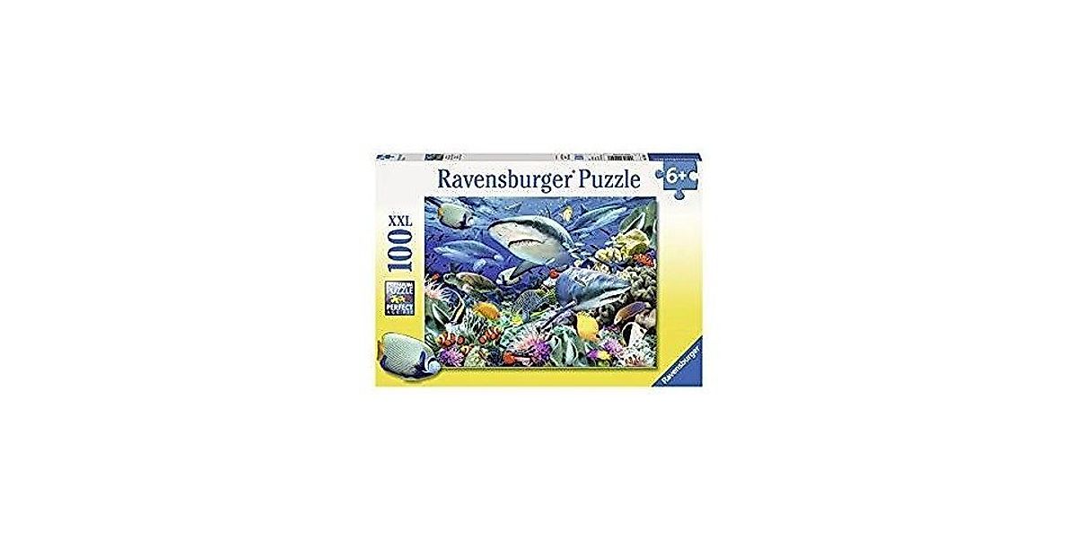 Ravensburger Puzzle Kinderpuzzle 100 XXL Teile - Riff der Haie, Puzzleteile günstig online kaufen