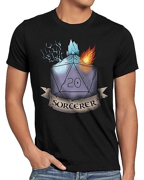 style3 T-Shirt Würfel Sourcerer dungeon and tabletop dragons d20 pen paper günstig online kaufen