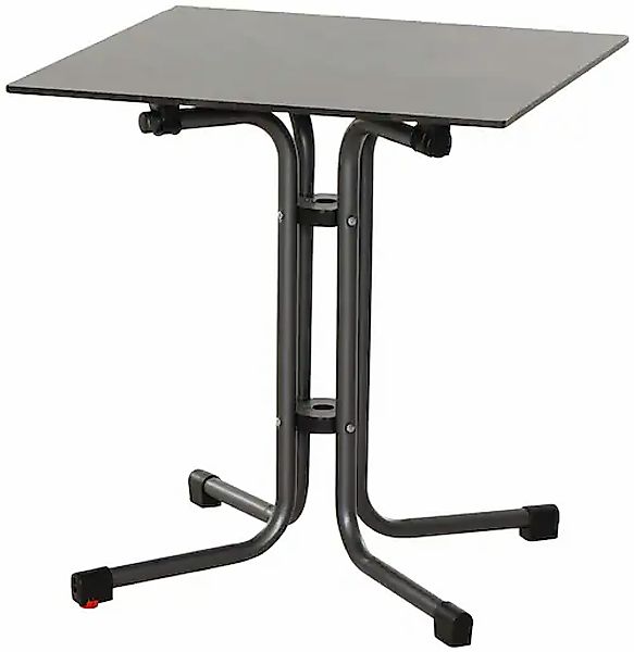 Siena Garden Klapptisch Sola Quadratisch Silber 65 cm x 65 cm günstig online kaufen
