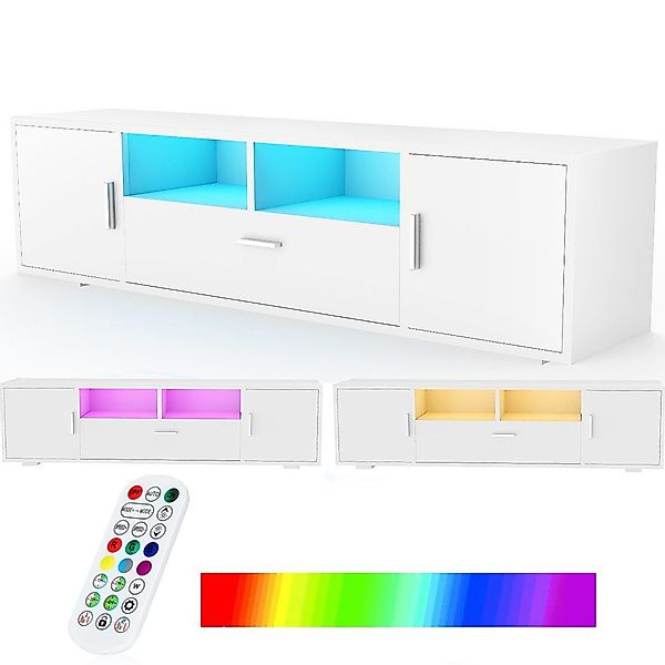 LOVONLIVE TV-Schrank Fernsehkommode, TV Board Hochglanz, günstig online kaufen