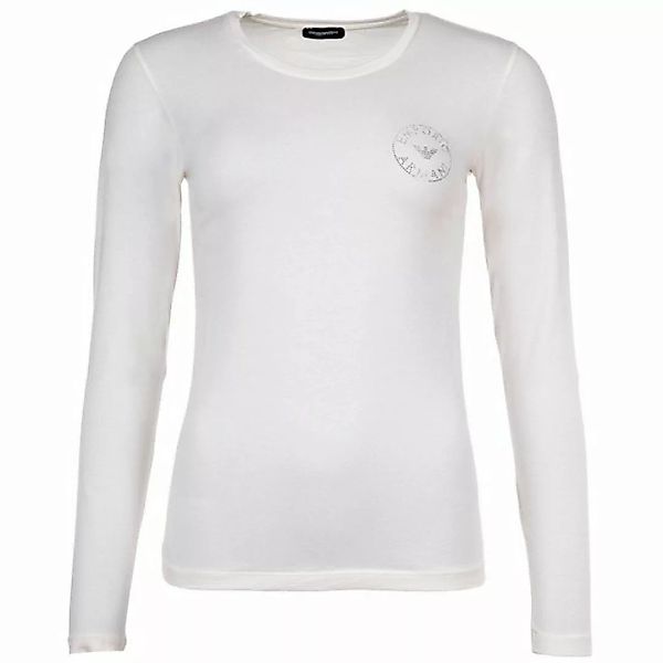 Emporio Armani T-Shirt Damen Langarm-Shirt - ESSENTIAL STUDS LOGO günstig online kaufen