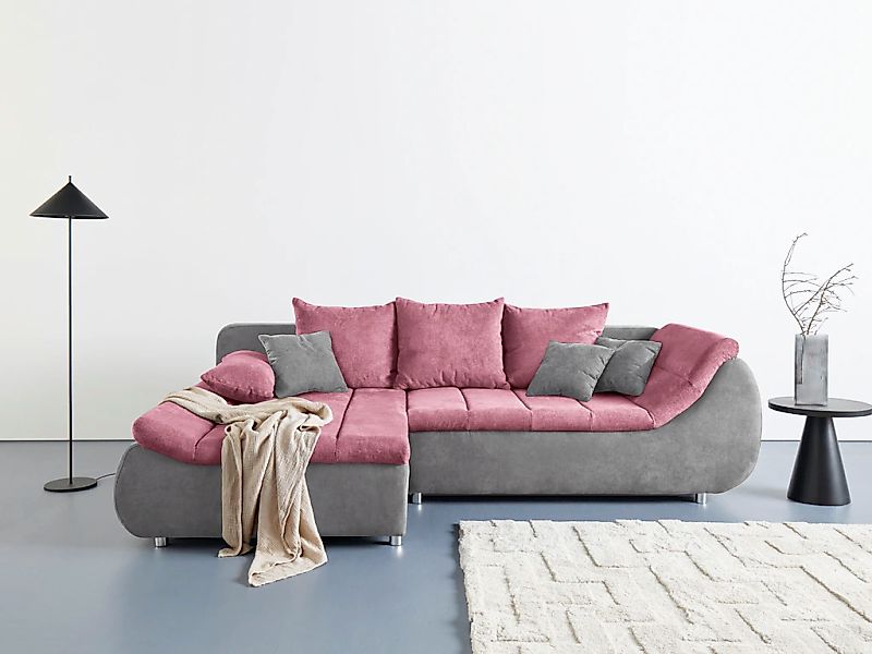 Home affaire Ecksofa "Imola, elegant und modern, aktuelle Steppung im Sitz, günstig online kaufen