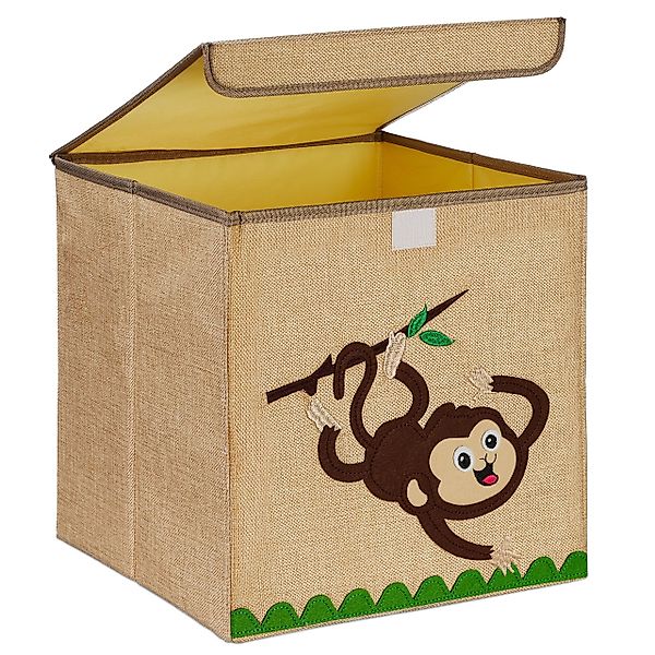 relaxdays Aufbewahrungsbox für Kind, Affe günstig online kaufen