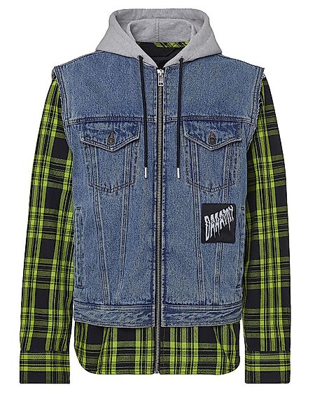 Diesel Jeansjacke Patchwork Shirt mit Hoodie günstig online kaufen