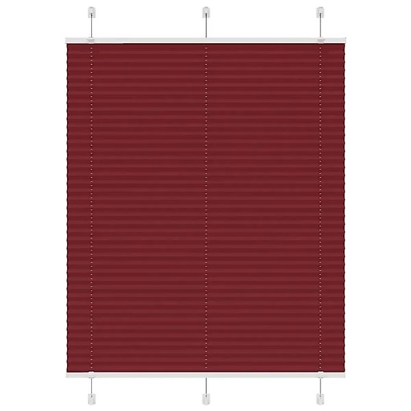 vidaXL Plissee Bordeauxrot 110x100 cm Stoffbreite 109,4 cm Polyester 401523 günstig online kaufen