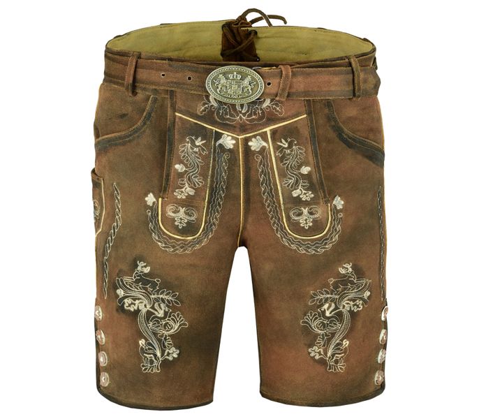 Myooka Trachtenlederhose Herren Lederhose Kurz Antik günstig online kaufen