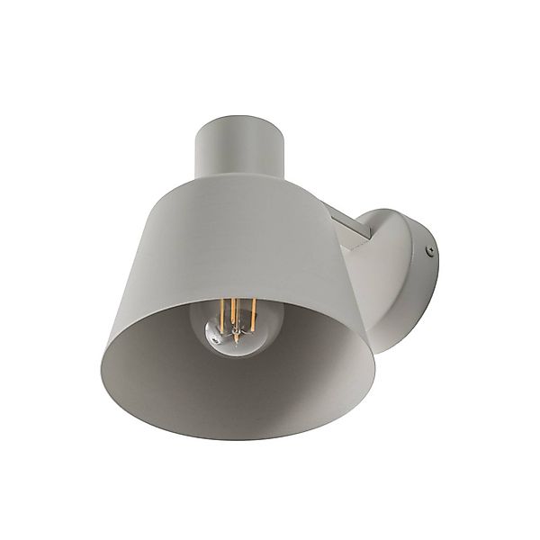 Wandleuchte Dunka, taupe,1-flammig, Stahl, E27, Höhe 17 cm günstig online kaufen
