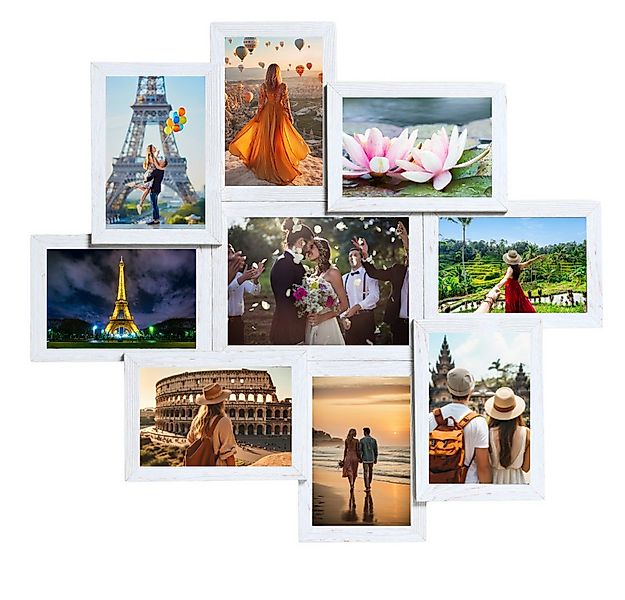 Victor (Zenith) Bilderrahmen Collage Galerierahmen, Fotocollage Shabby Weiß günstig online kaufen