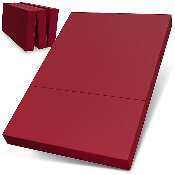 ELONEO Klappmatratze Gästematratze, 160x195x15 cm, rot günstig online kaufen