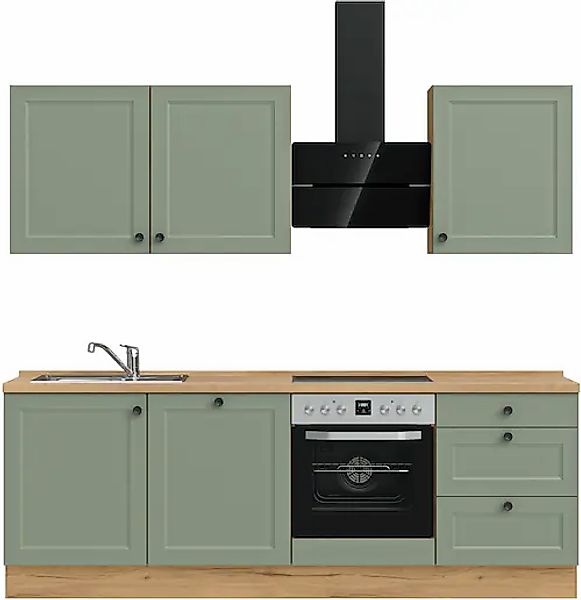 nobilia® Küchenzeile »"Cascada II"« vormontiert, Breite 240 cm, Ausrichtung günstig online kaufen