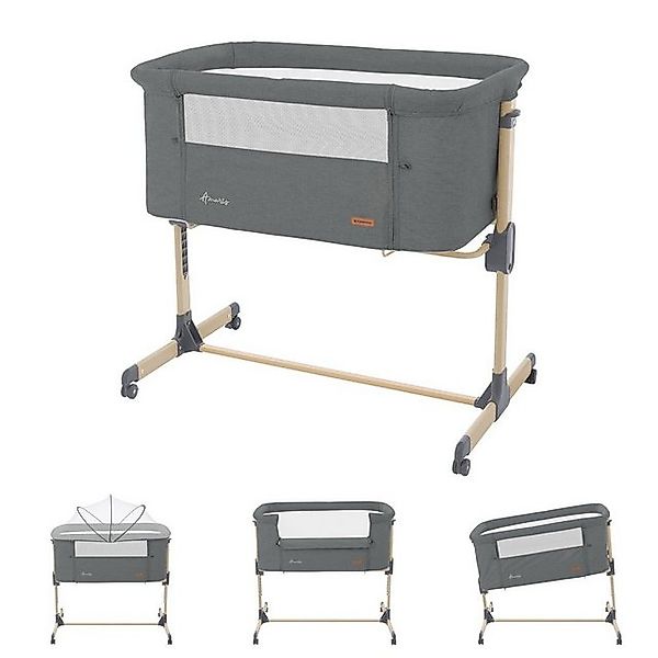 Kikkaboo Komplettbett Beistellbett Amaris, eine Seite zum Öffnen Räder vers günstig online kaufen