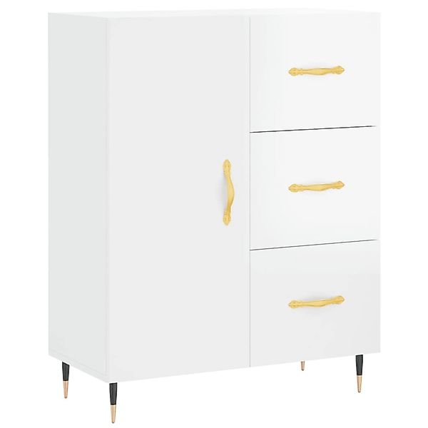vidaXL Sideboard Hochglanz-Weiß 69,5x34x90 cm Holzwerkstoff 827894 günstig online kaufen