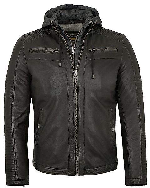 Redpoint Lederjacke Donald Redpoint - Herren Lederjacke Bikerjacke Kapuze L günstig online kaufen