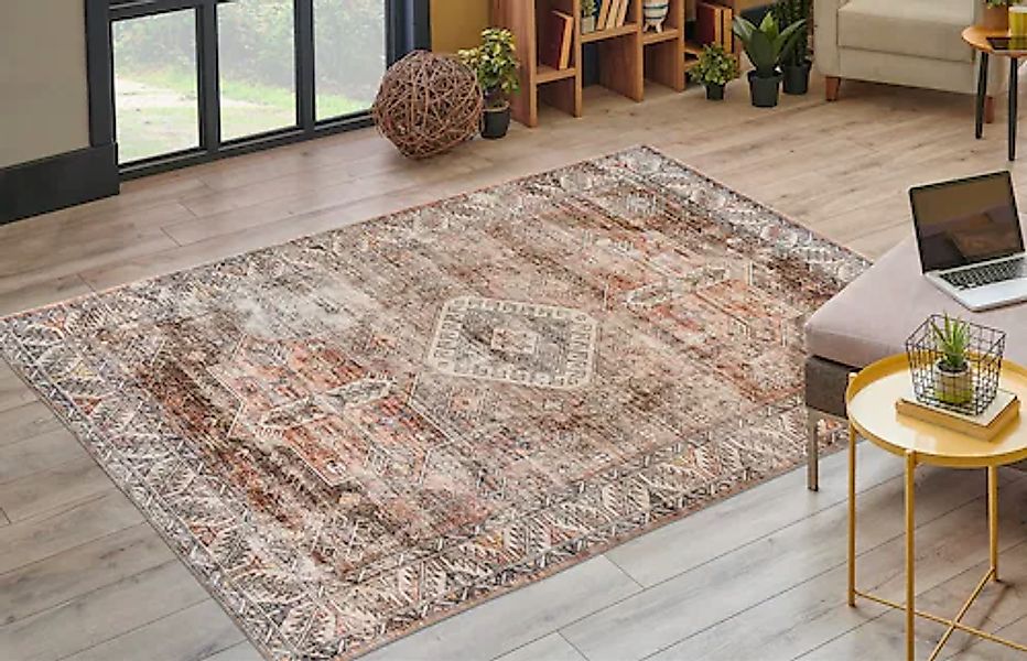 Kayoom Teppich »Ilian 600«, rechteckig, 11 mm Höhe, weicher gedruckter Kurz günstig online kaufen